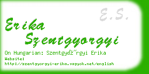 erika szentgyorgyi business card